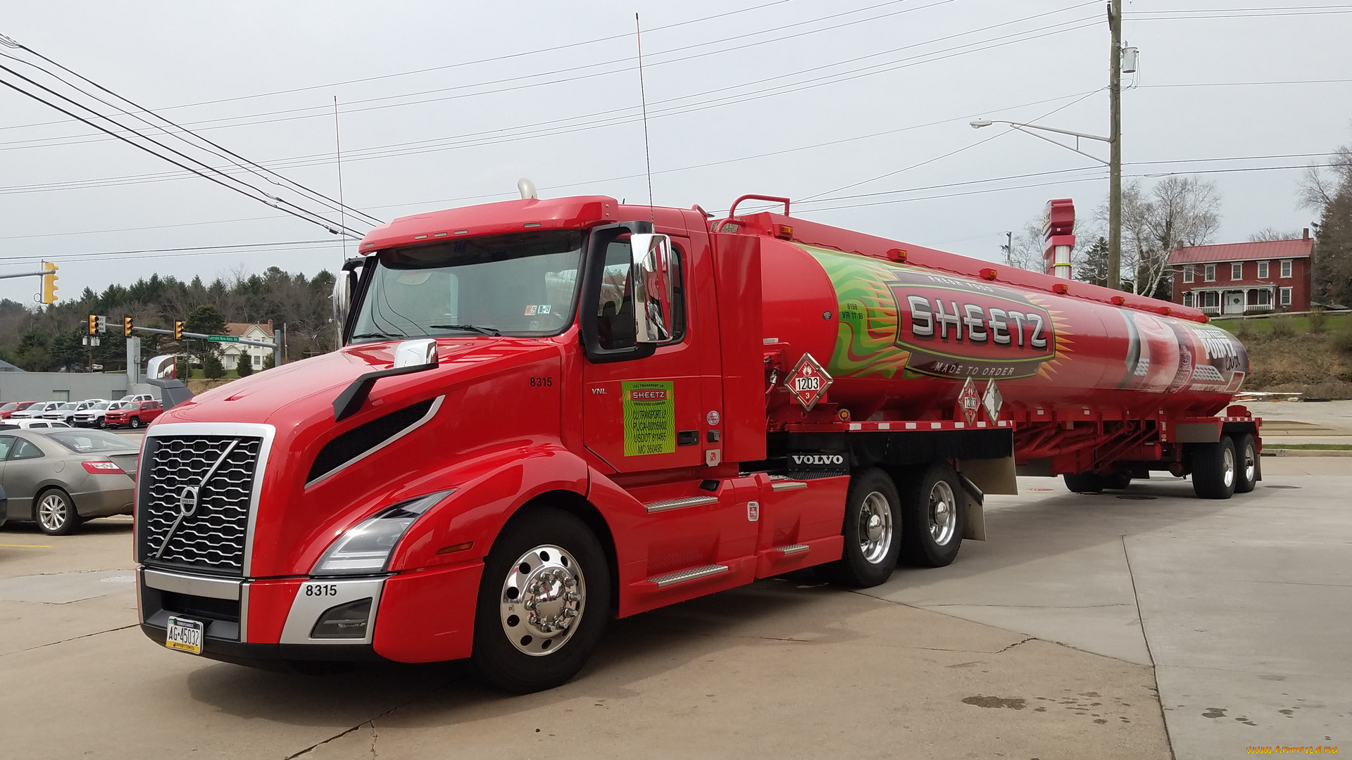 , volvo trucks , , , truck, tanker, red